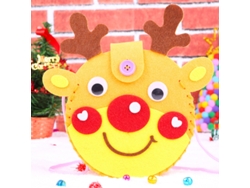 Ats-manualidades Navideñas De Fieltro Para Diy: Adorno De Sewing Navideño Cute, Juguete Y Bolsa Artesanal (elk)