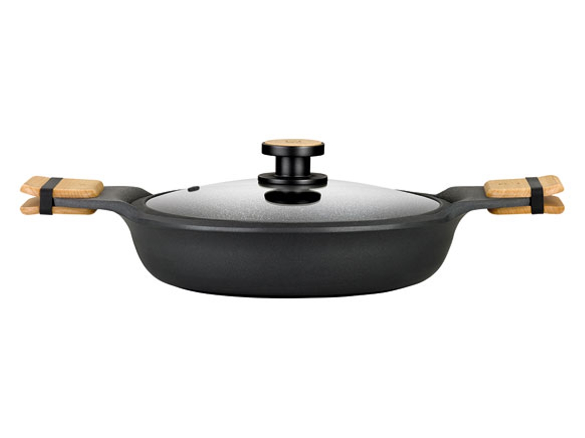 CAZUELA BAJA ALUMINIO FUNDIDO CON TAPA MARKET