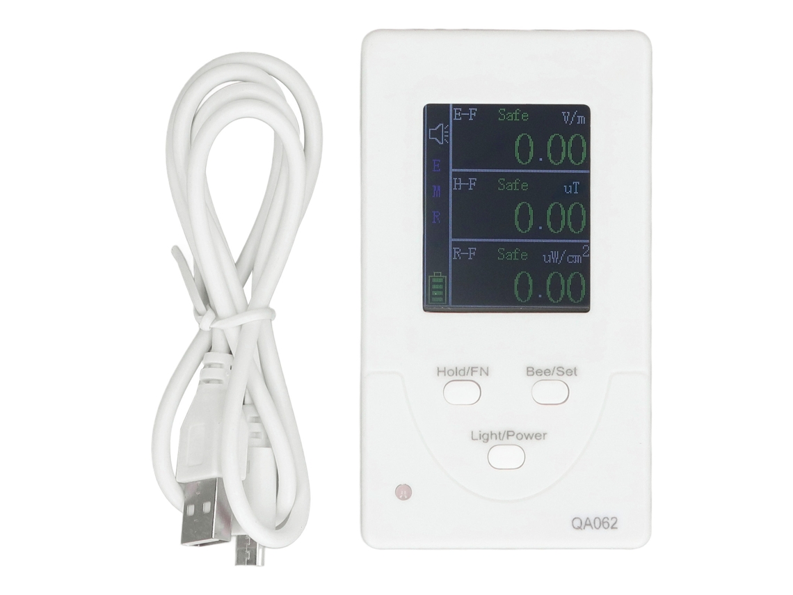 Detector Portátil De Radiación De Campo Electromagnético, Recargable Mediante Usb, Medidor De Emf Con 3 Mediciones Simultáneas.