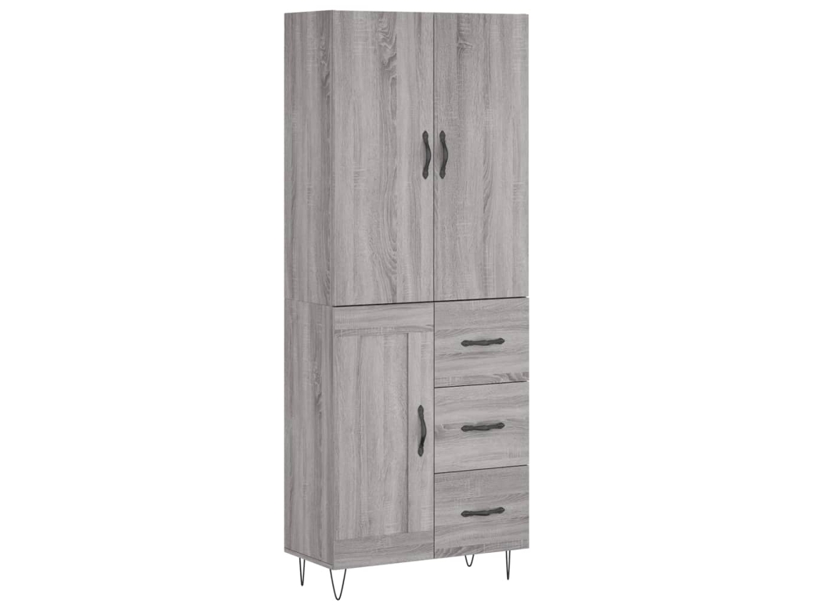 Maison Exclusive - Aparador Alto Madera Contrachapada Gris Sonoma 69,5x34x180 Cm