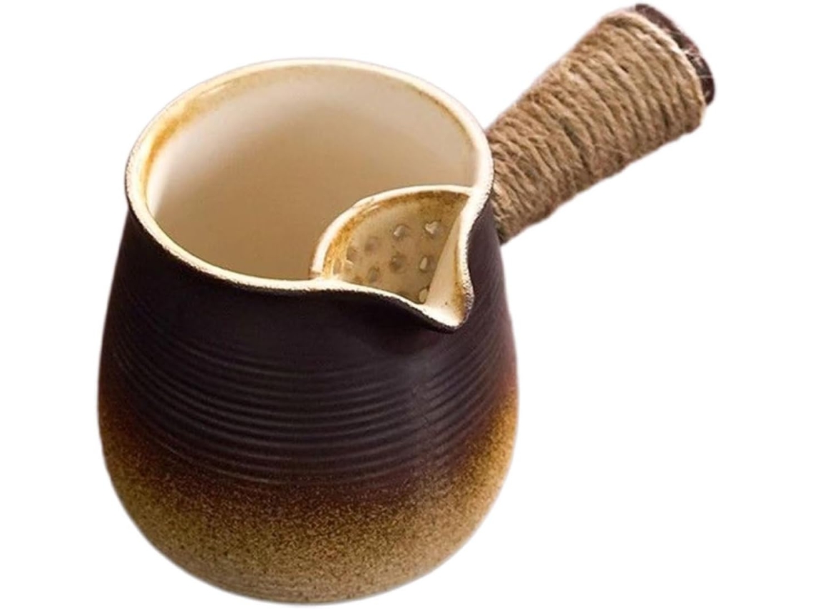 Cafetera Turca De Cerámica Natural, Resistente Al Calor, De 700 Ml.