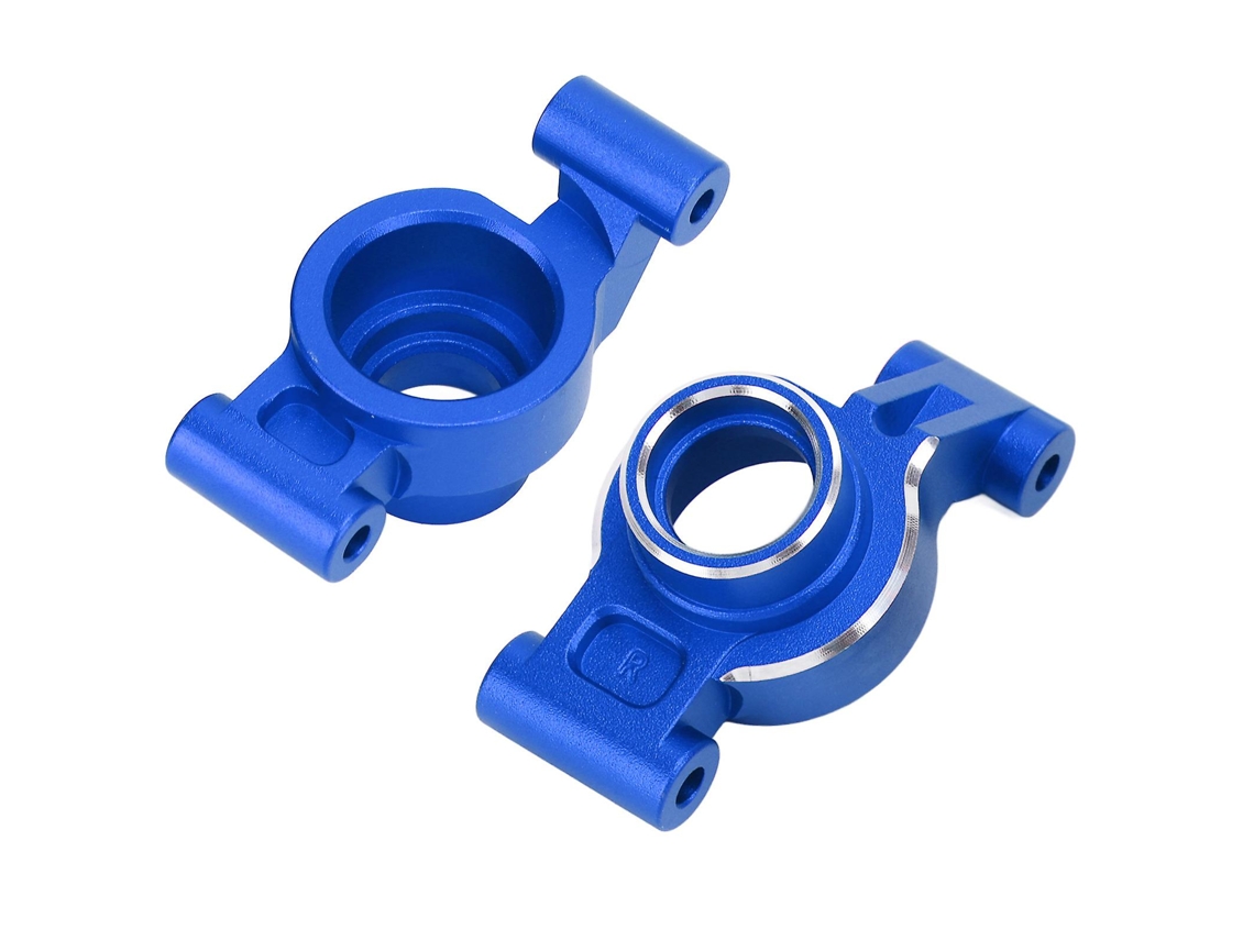 Soportes de eje de aleación de aluminio Qukaim RC para Traxxas 1/10 Maxx 2.0, 2 piezas, azul oscuro