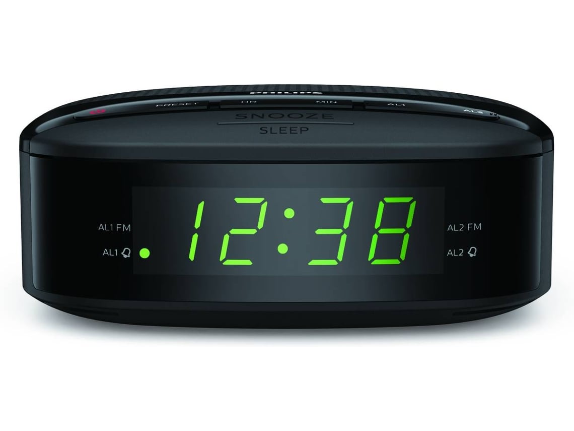 Radio Despertador PHILIPS TAR3205/12 (Negro - Digital - AM/FM - Alarma  Doble)