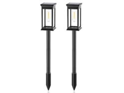 KOFIHETY Luces de Sendero Solares, 2 Unidades, Luces Exteriores IP65, Impermeables, para Jardín, Luces de Exterior Solares, 68*68*550 mm