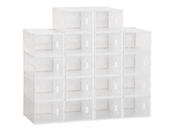 Organizador De Zapatos Modular Con 18 Compartimentos, Puertas Magnéticas Y Diseño Transparente.