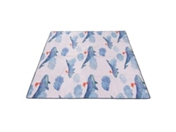 Tapete Anti-derramamento Infantil À Prova D'água Anti-deslizante Para Brincadeira E Camping 130x130cm