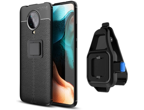 Funda Xiaomi Poco F2 Pro Rugged Leather con Soporte de Cintura Negro