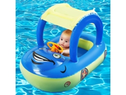 Anillo De Natación Para Bebés Con Toldo, Claxon Direccional Y Protección Solar