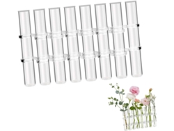 Jarrón Grande De Cristal Transparente Para Propagación Hidropónica De Plantas, Con Cepillo Y Soporte.