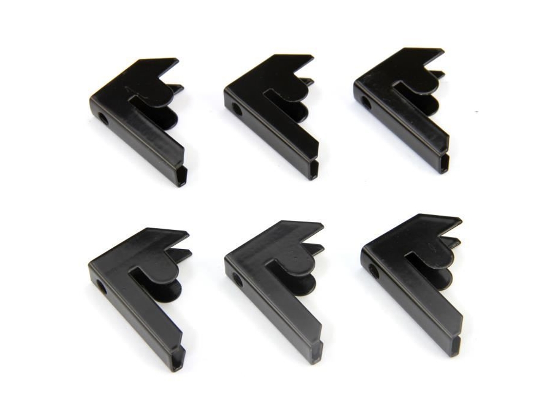6 Conectores de Estante T-Rax Negros