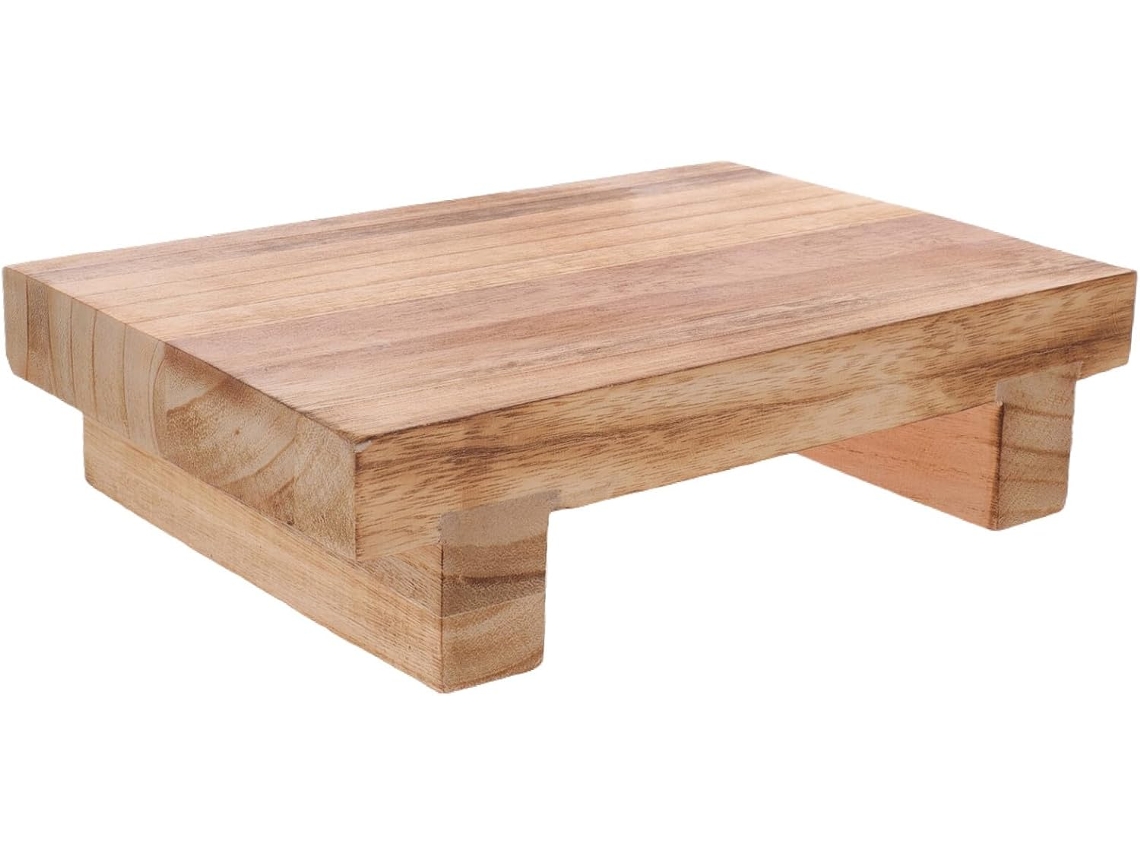 Taburete De Madera Ligero Para Personas Mayores, Taburete Ergonómico Con Escalón Y Diseño Compacto.