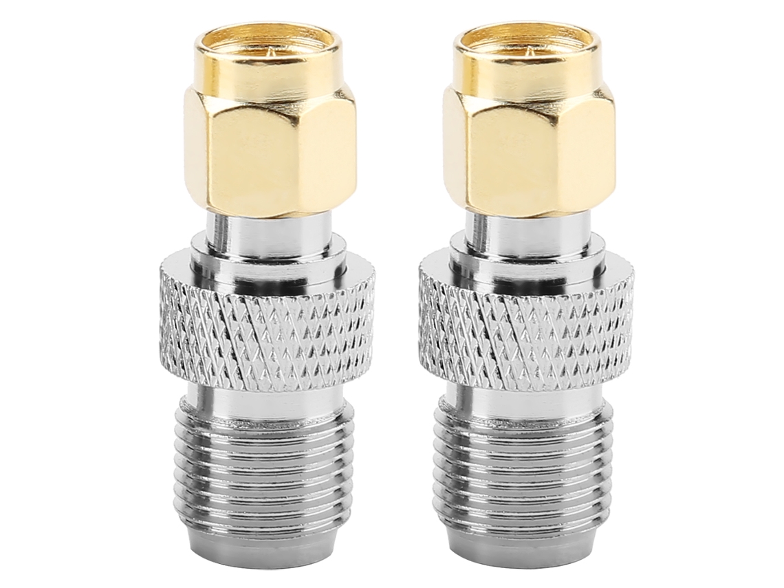 2pcs Adaptador Coaxial Rf Sma Macho A F Hembra Conector De Acoplamiento Recto