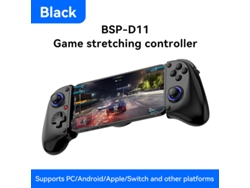 Controlador de juegos inalámbrico Bluetooth con disparador Hall lineal para iOS/Android/iPad/PC/Switch Black Siurn