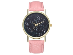 Reloj Analógico De Cuarzo Para Mujer/hombre Con Correa De Pu Zhoulianfa Rosa