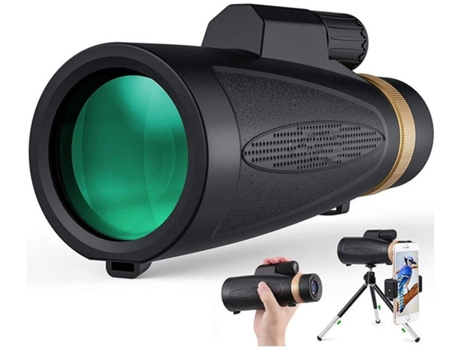 Prismáticos ENKERS para adultos y niños Compacto 10X25 HD Surfista de campo a prueba de agua con visión nocturna y par de lentes FMC-Negro
