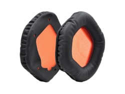 Almohadillas De Repuesto Compatibles Con Asus Strix 7.1, Strix 2.0 Y Strix Pro - Piel Proteínica Negra Y Naranja