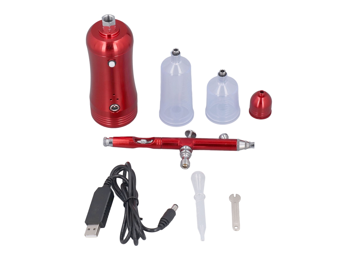 Kit De Aerógrafo Inalámbrico Recargable Con Compresor De 17,4 Psi Para Uñas Y Pintura De Maquetas.
