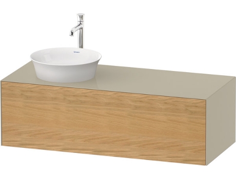 DURAVIT Tulip blanco, mueble de pared, ancho 1300 x fondo 550mm, con 1x extraíble, con tecnología tip-on, WT4977L