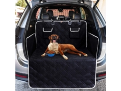 Protector universal para el maletero del perro. Impermeable y antideslizante. 185 x 103 cm, 2 bolsillos grandes. Negro.