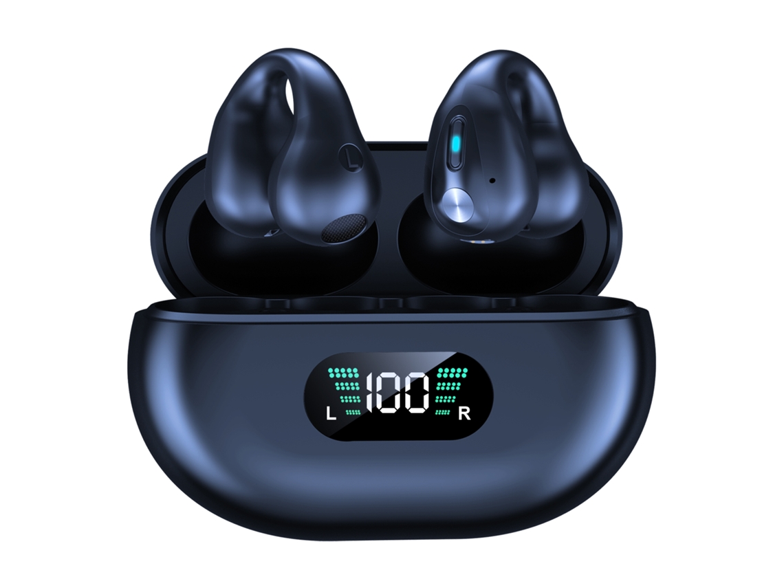 Auriculares Bluetooth Inalámbricos Verdaderos SIURN Tws Q80 Bluetooth 5.3 Conducción Ósea Negro