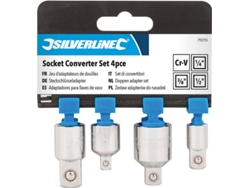 Conjunto de Adaptadores para Llaves de Vaso SILVERLINE 793755 - 4 piezas