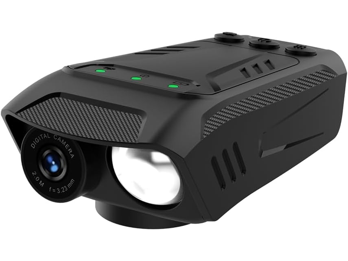 Cámara Multifuncional Para Motocicleta 1080p 30fps, Resistente A La Lluvia Con Linterna Led.
