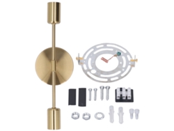 Aplique De Pared Doble De Acero Inoxidable Antiguo Con Base E27/e26 Para Sala De Estar Y Baño, Color Dorado, 85-265v.