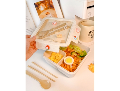 Geyecete caja bento con cubiertos