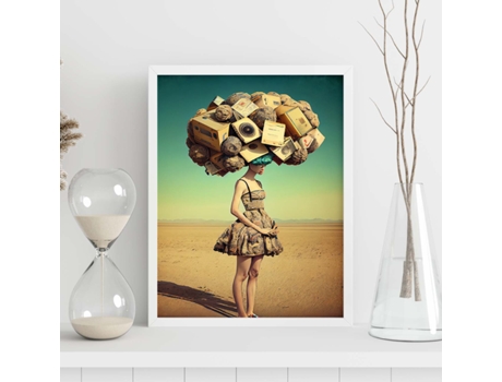 NACNIC Poster Moda Reciclada En Estilo Surrealismo Cinematográfico Ilustraciones y Grabados de Historieta Abstracta y Artística A3