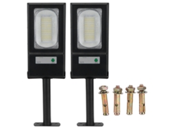 Rebe-2 Piezas Lámpara Solar 117led 50w Luz De Calle De Inducción Para Jardín Patio Luz Blanca