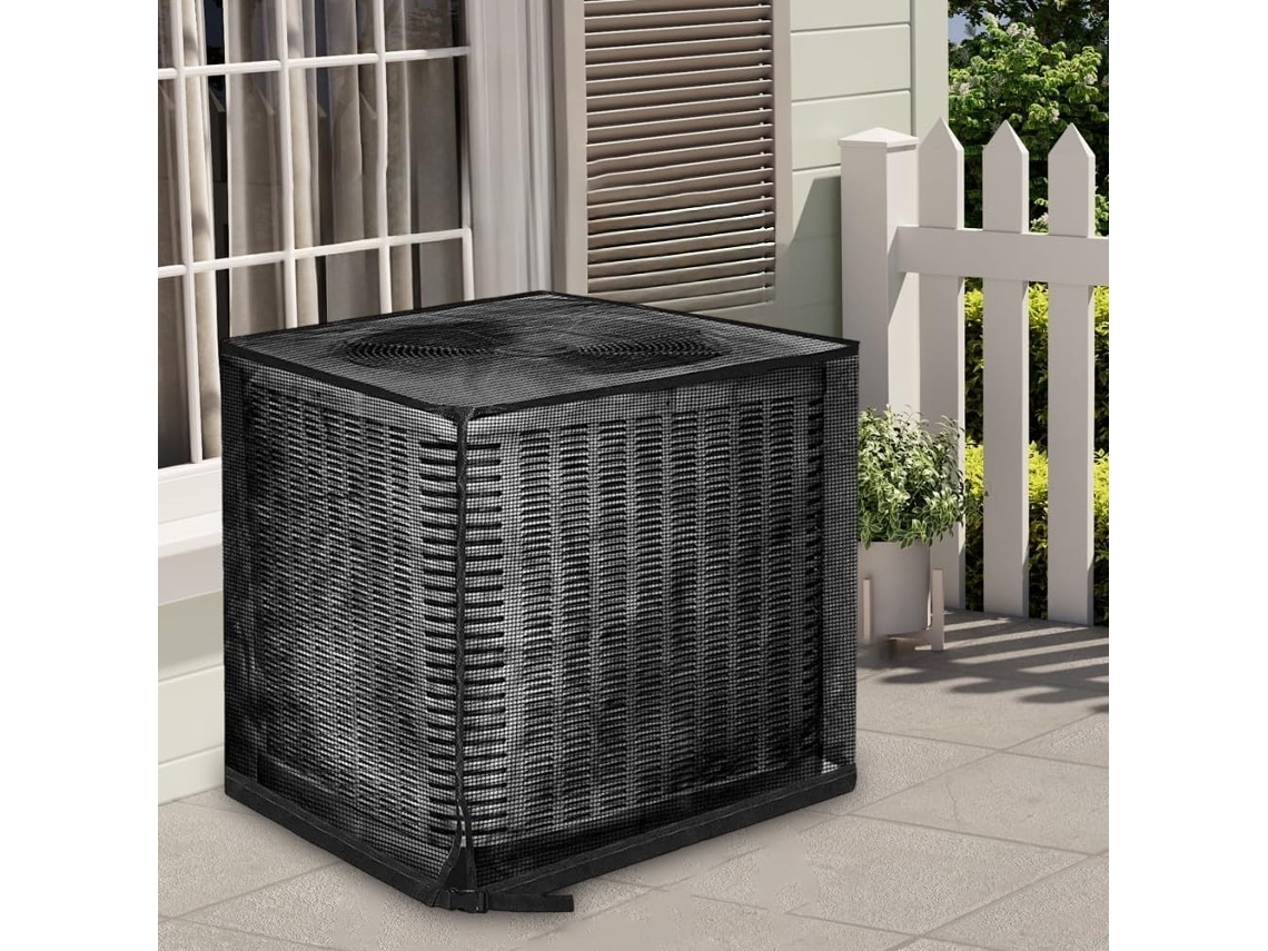 Tecido Oxford Durável, Capa C/ Malha Ajustável P/ Ac Exterior, Proteção Completa, 61x61x76cm