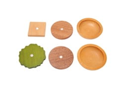 Juego De Bases De Madera Aislantes Para Hamburguesas Con Imán Decorativo Para La Taza