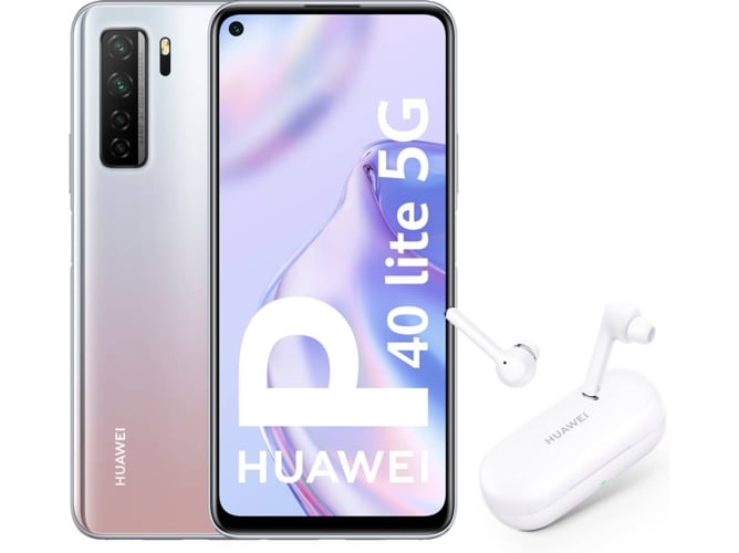 Smartphone HUAWEI P40 Lite 5G (6.4'' - 6 GB - 128 GB - Plata) + FreeBuds 3i