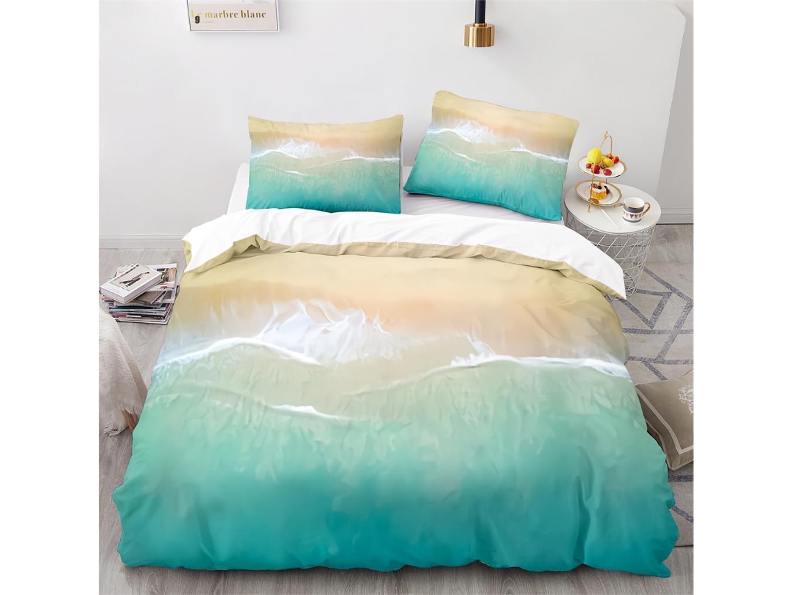 Juego Funda Nórdica Estampado Niños Niñas Adolescentes Almohada Juego Cama Color Diseño 140x200 Cm