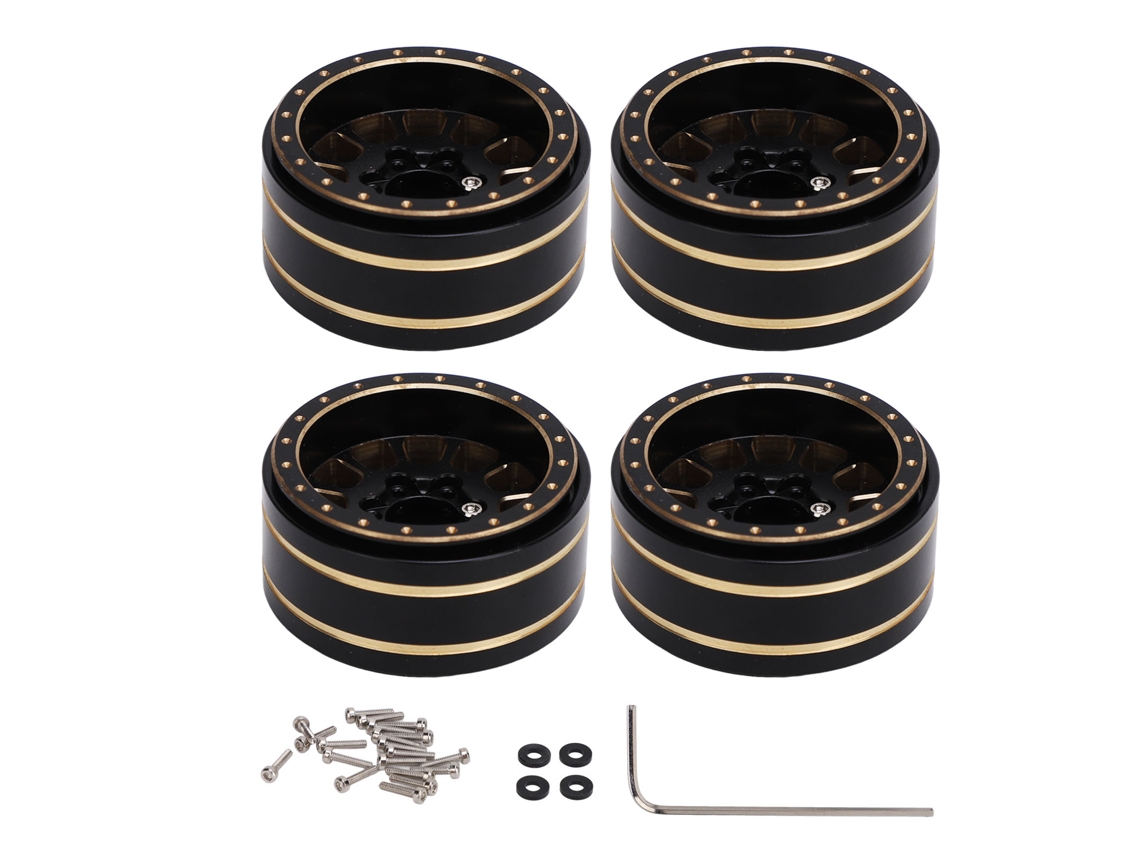 Juego De Bujes De Rueda Beadlock De Latón De 1,2 Pulgadas Para Traxxas Scx24 Fms24 1/18 1/24 (4 Piezas)
