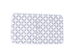 Cambiador Portátil Impermeable Para Bebés, Blanco, Círculo Hueco, Flores Azules.