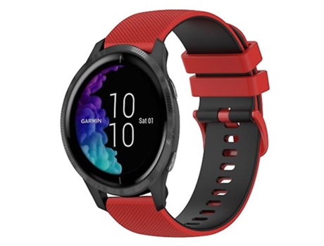 Correa Smartwatch Para Garmin Venu 20Mm Rojo-Negro VENISYMLIS