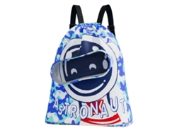 Mochila de natación infantil Oxford azul marino con compartimento para ropa mojada/seca.