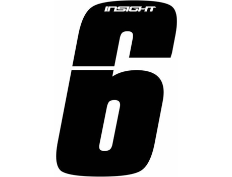 Paquete de Números Insight 6 (Negro - 7,5 cm)