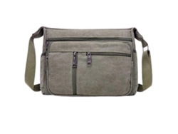 Bolso de viaje informal con cremallera para hombre, bandolera tipo mensajero, maletín verde Lalamoli