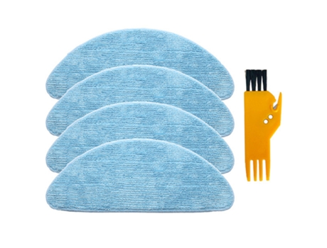4X paño de mopa, cepillo de limpieza, paños de microfibra para fregar para Ikhos S15 S14, crear Netbot Aspiradora Robótica, almohadillas de limpiez...