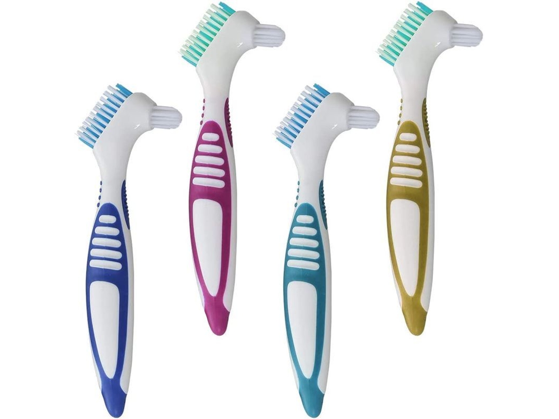 Cepillos Para Prótesis Dentales Con Cabezales De Doble Cara Para Una Limpieza Eficaz De Las Prótesis.