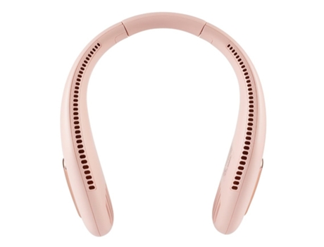 Ventilador de cuello sin aspas Ventilador de cuello portátil Recargable Personal Ultra silencioso Ventilador manos libres de 3 velocidades Rosa BIS...