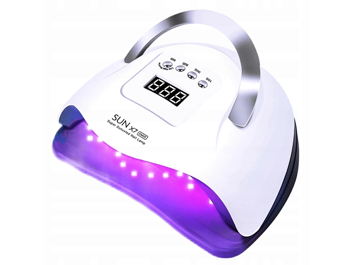 Lámpara de uñas LED UV híbrida GOKOCO Sun X7 Max LCD de 220 W para geles híbridos