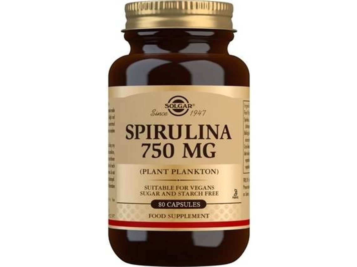 Complemento Alimentar SOLGAR Espirulina (80 cápsulas vegetais)