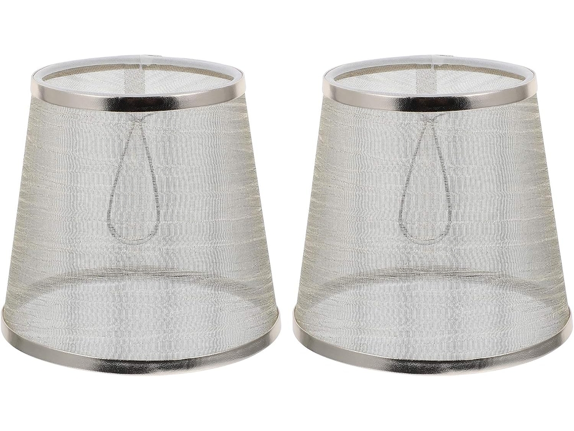 2 Pantallas De Lámpara De Tela Dorada Para Lámparas De Araña Y De Pie, De Tacto Suave, Resistentes Y Elegantes.