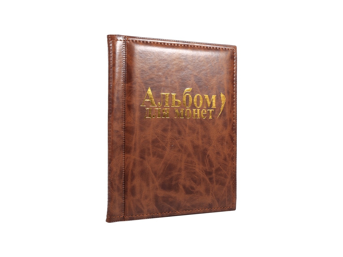 Álbum Baok-Money con 10 páginas y 250 bolsillos en español, tinta marrón, para guardar dinero.
