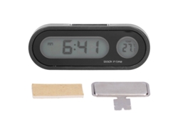 Termómetro para coche Baok con luz nocturna y retroiluminación electrónica, reloj para salpicadero para uso en el hogar, la oficina y exteriores.