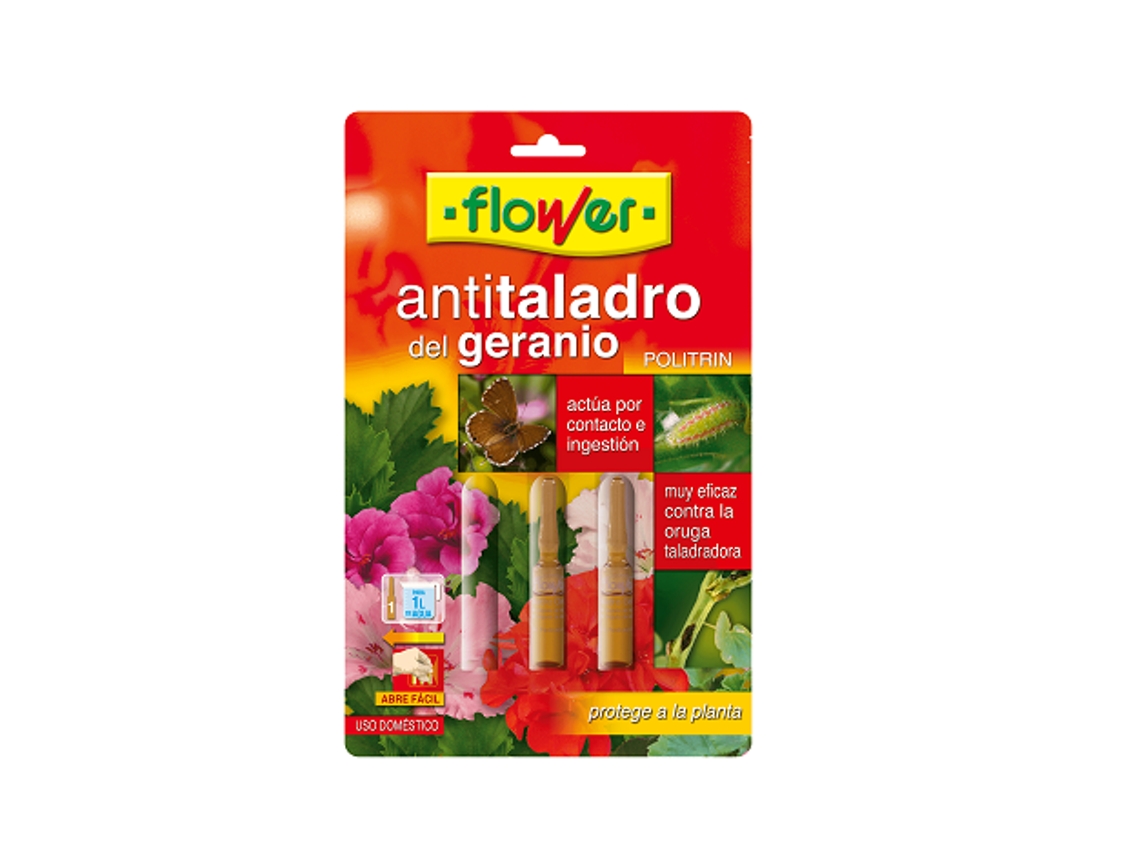 FLOR concentrado de inseticida chato antigerânio cipermetrina 1% 3 x 3 Ml
