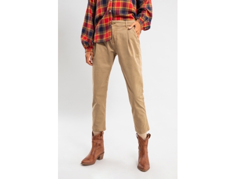 Pantalones de Mujer THROTTLEMAN Chino Beige (36)